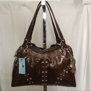 NWT Kathy Van Zeeland Brown Chain Reaction Bag
